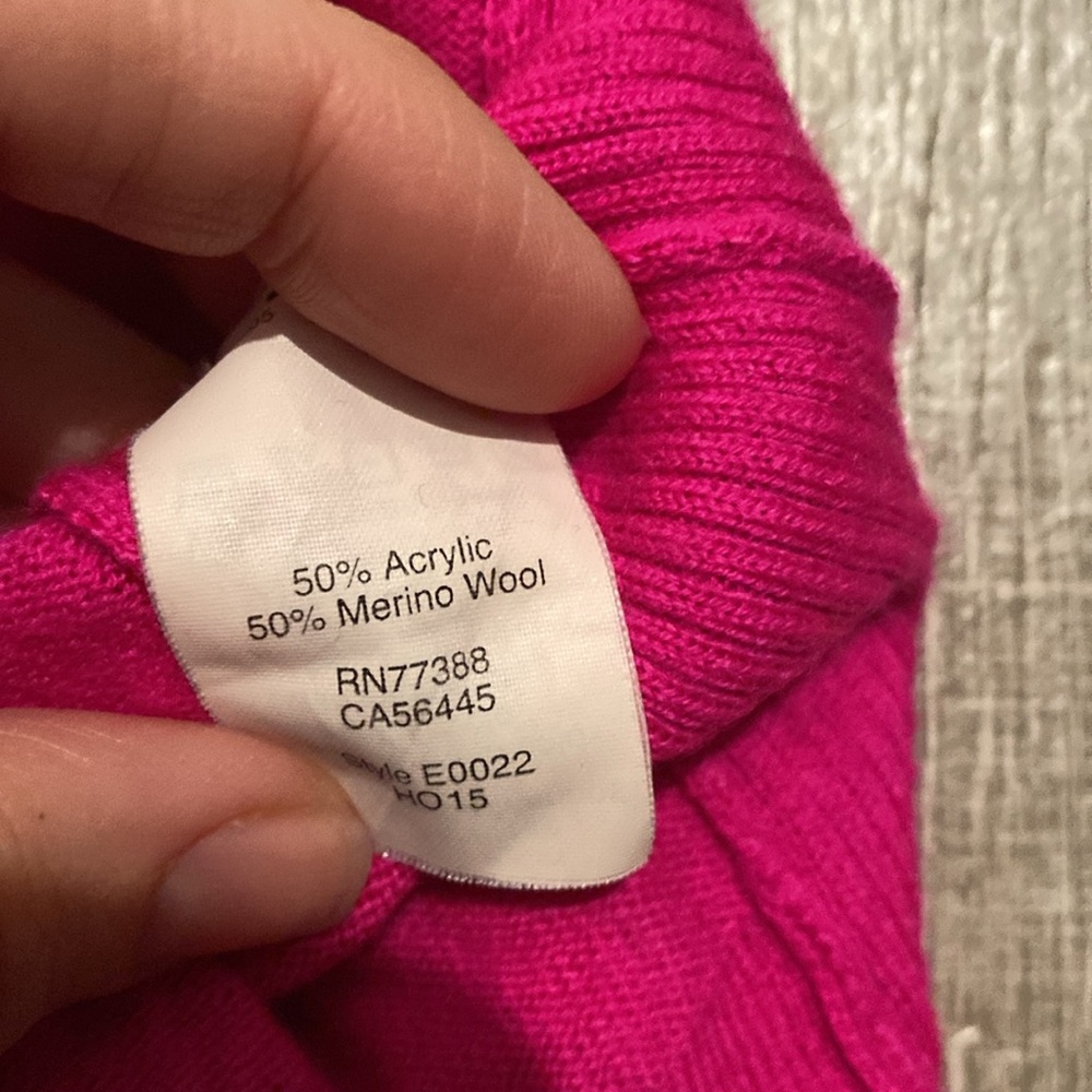 J. Crew Factory Hot Pink Sweater - Picture 7 of 7